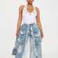 Distressed Skirt Jeans - Chic by Taj