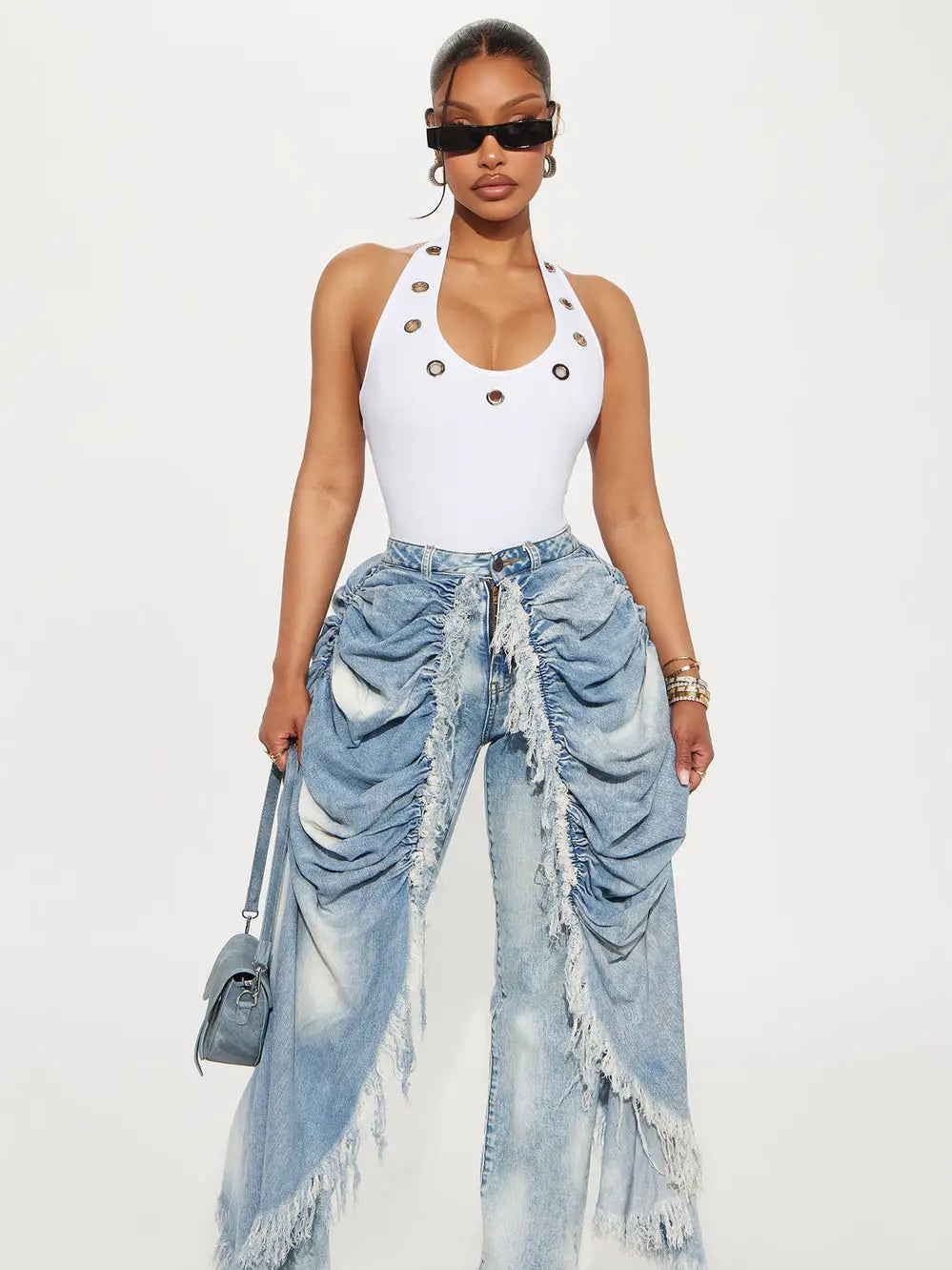 Distressed Skirt Jeans