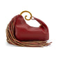 Bijou Vegan Leather Fringe Clutch - Chic by Taj