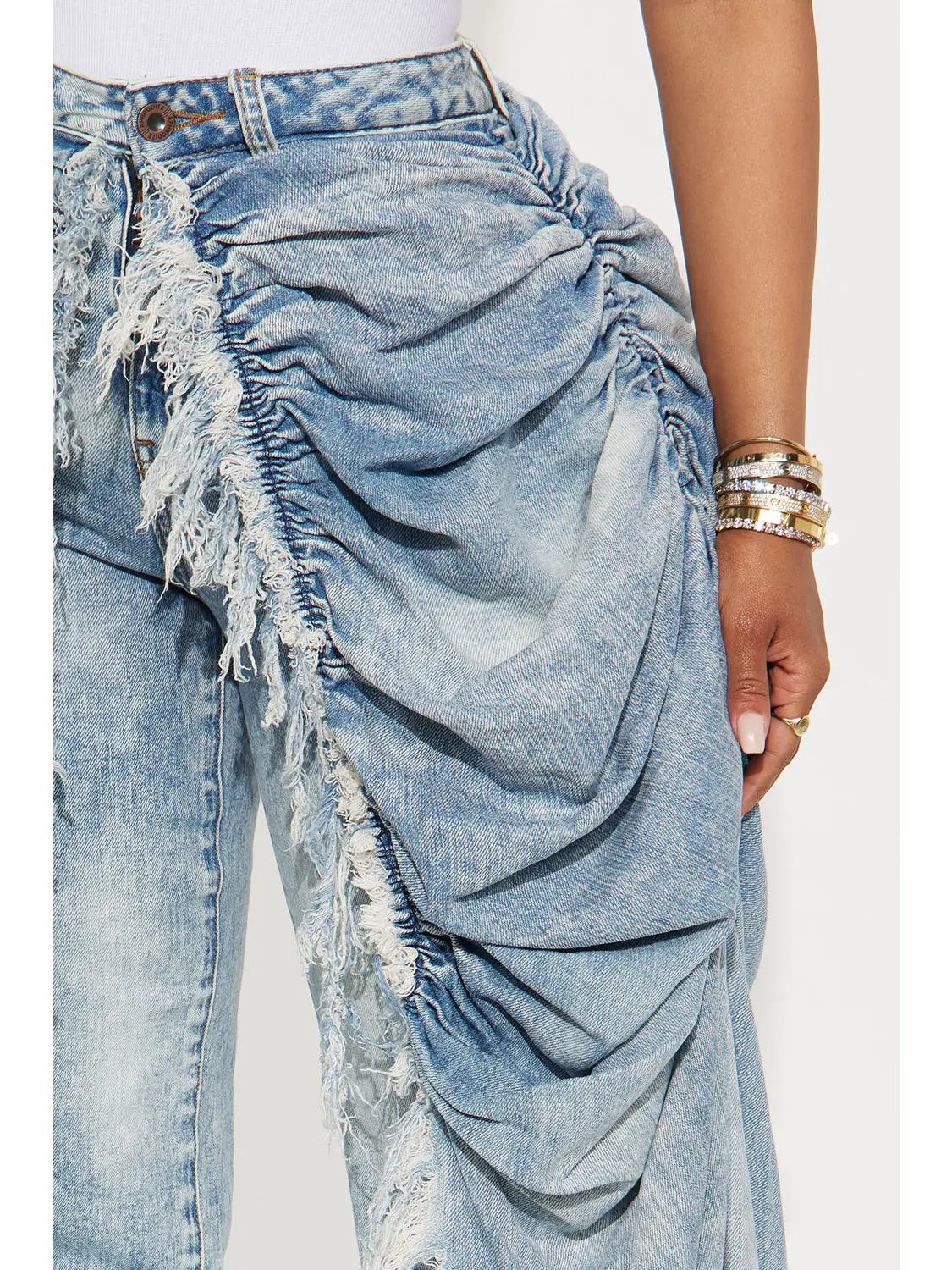 Distressed Skirt Jeans