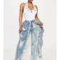 Distressed Skirt Jeans - Chic by Taj