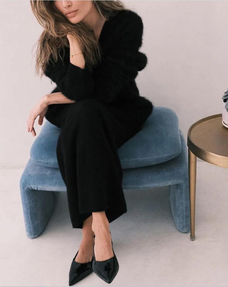 Cozy Faux Mink Knit Cardigan