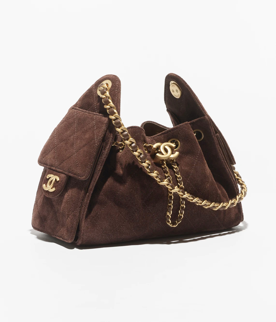 Suede Calfskin CC Bag