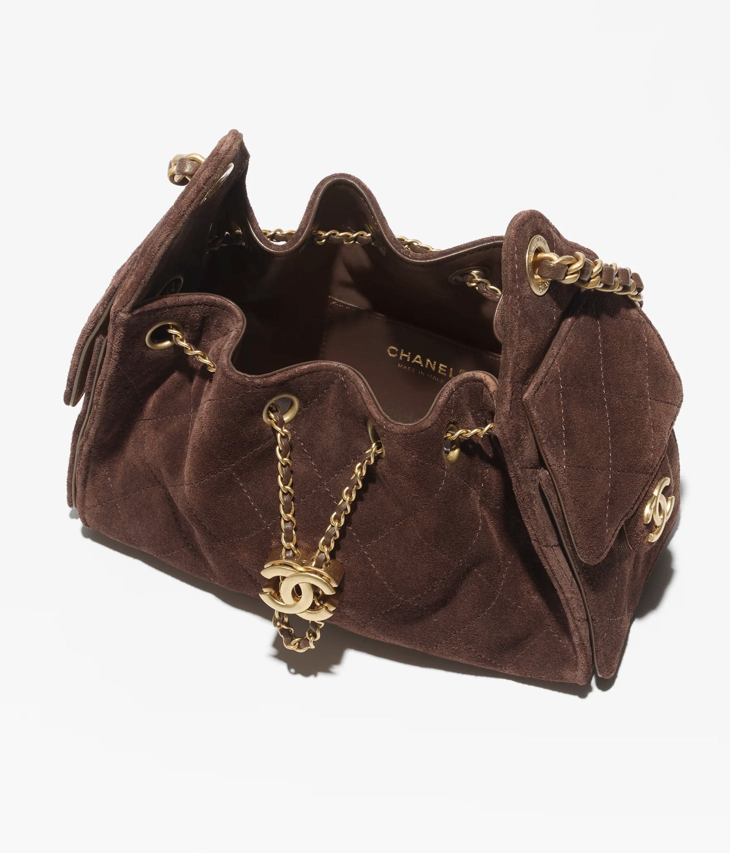 Suede Calfskin CC Bag