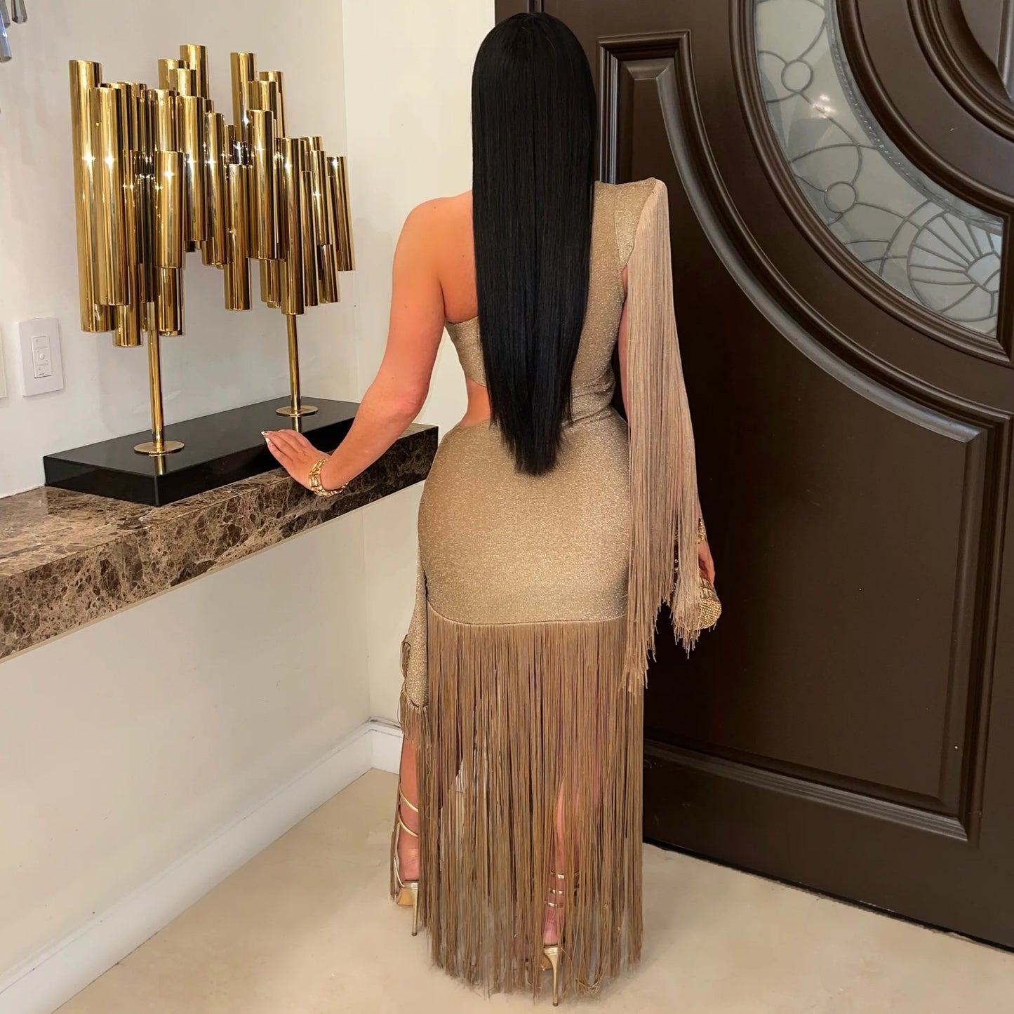 glam fringe dress