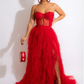 Tulle Lace Slit Dress - Chic by Taj