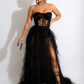 Tulle Lace Slit Dress - Chic by Taj