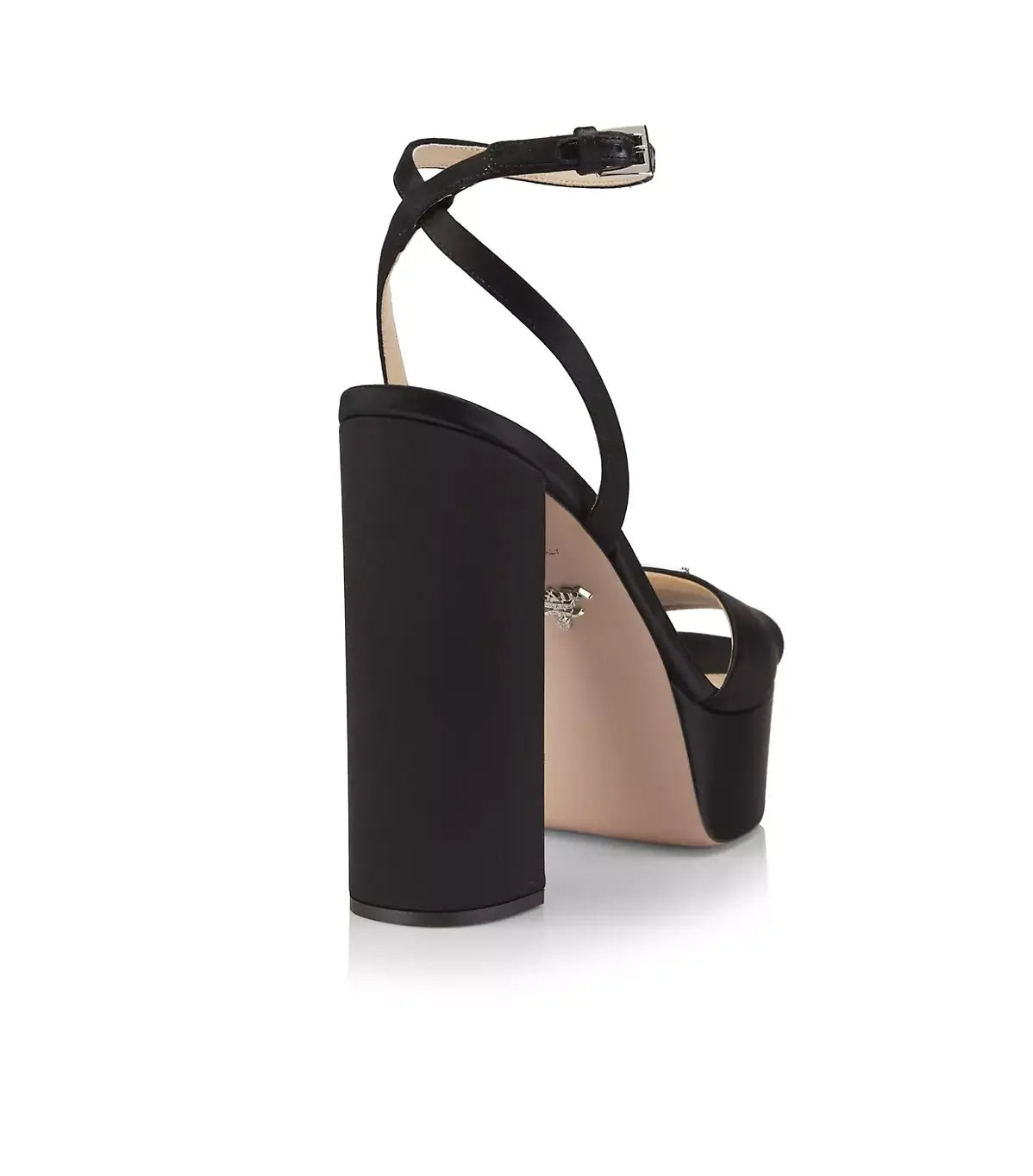 Logo Satin Platform Sandals - Chic by Taj
