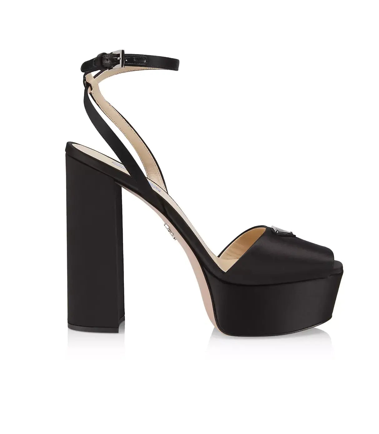 Logo Satin Platform Sandals - Chic by Taj