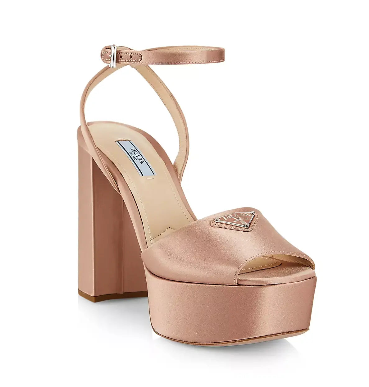 Logo Satin Platform Sandals - Chic by Taj