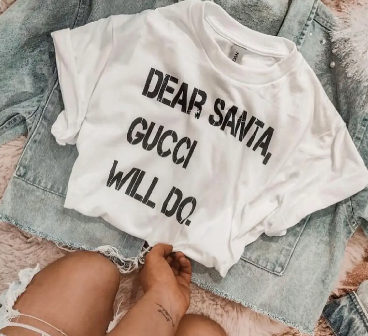 Dear Santa Crop Top Chic by Taj