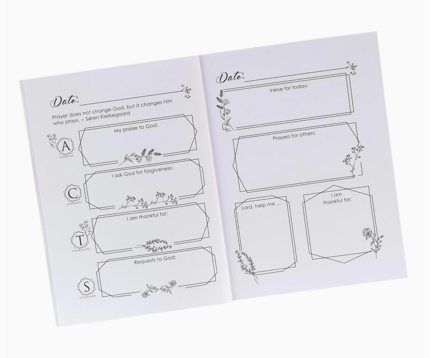 Journal Prompted Floral My Prayer Journal Chic by Taj