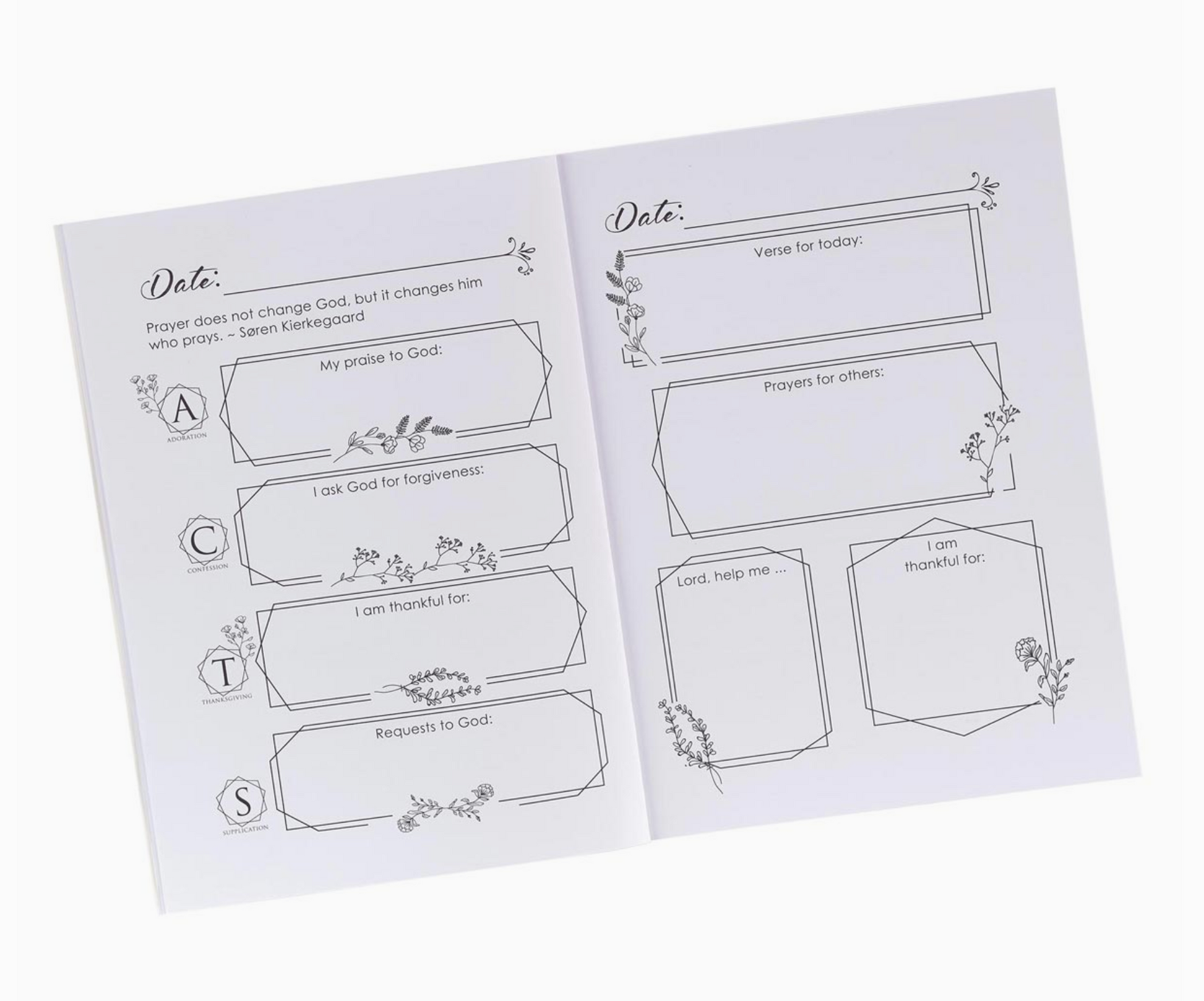 Journal Prompted Floral My Prayer Journal Chic by Taj