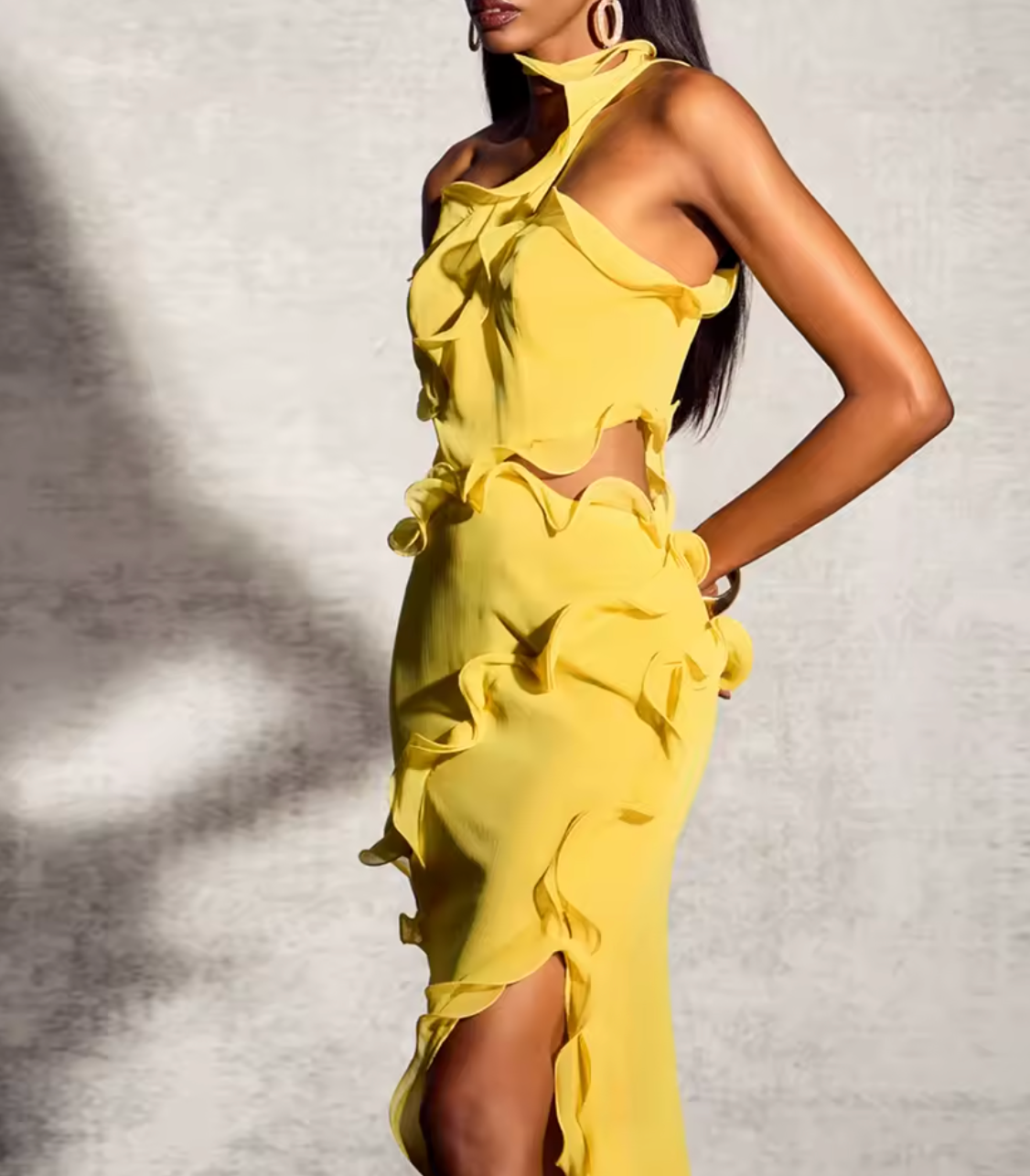Backless High Waist Designer Dress