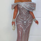 Crystal Gown (Nude/Silver) - Chic by Taj