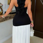 Hourglass Maxi Dress (Black/White) - Chic by Taj