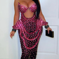 Crystal Gown (Pink/Black) - Chic by Taj