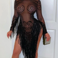 Crystal Glam Dress (Black) - Chic by Taj