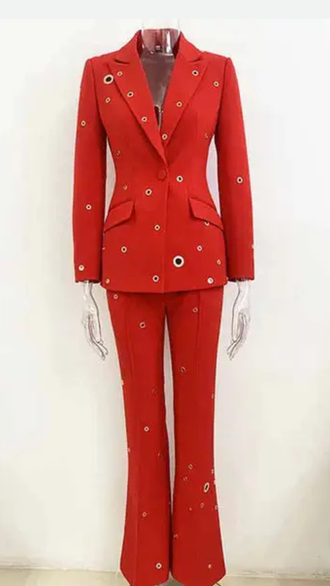 Power Muse" One-Button Fitted Blazer Set