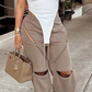 Patchwork Zipper Pants - Chic by Taj