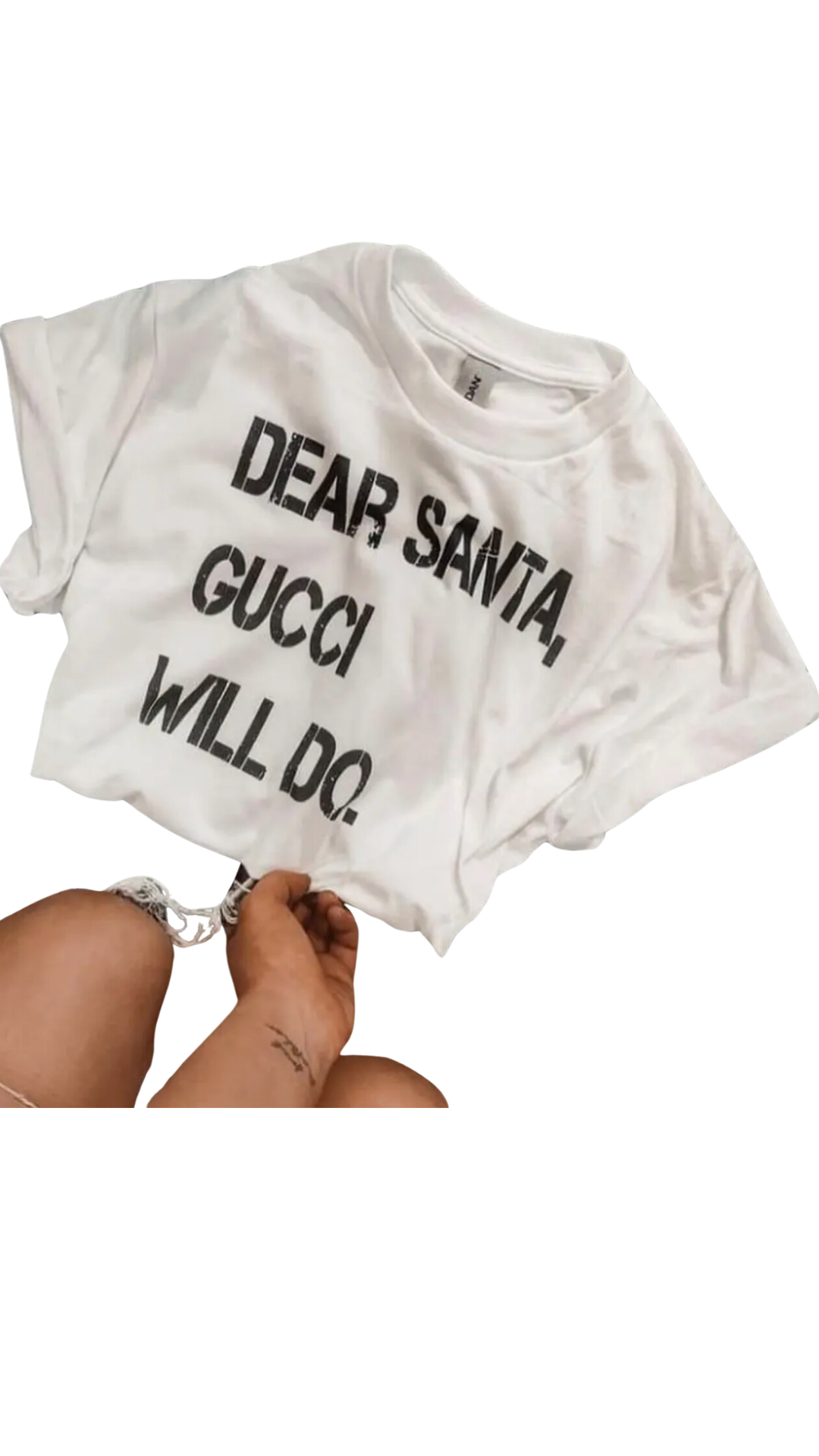 Dear Santa Crop Top Chic by Taj