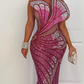 Butterfly Crystal Gown (Pink) - Chic by Taj