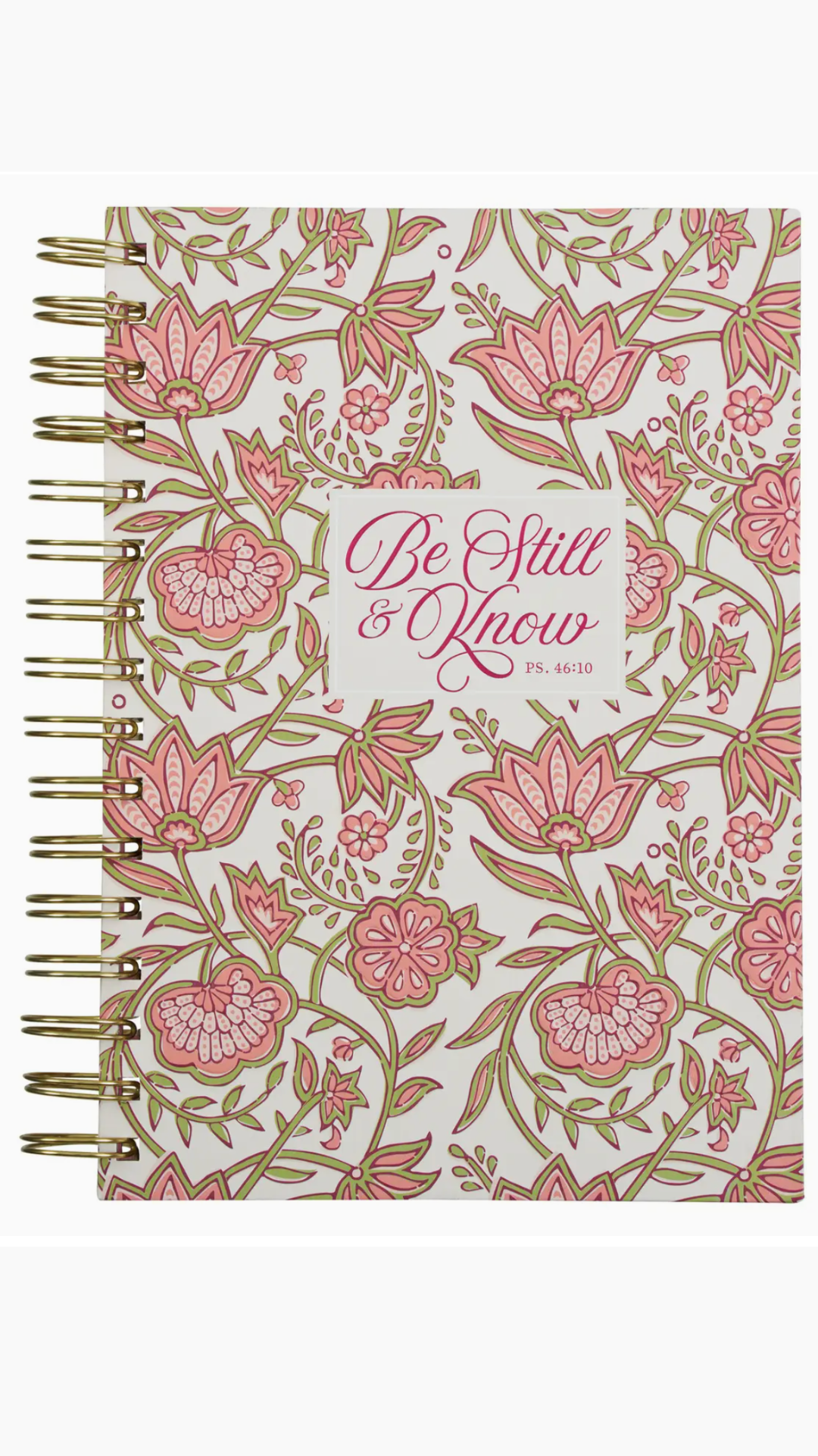 Journal Wirebound Pink Be Still & Know Ps. 46:10 Chic by Taj