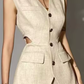 Three Piece Hollow Out Shorts Set - Chic by Taj