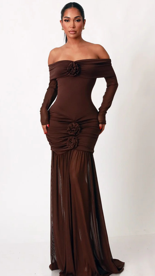 Off Shoulder Maxi Dress