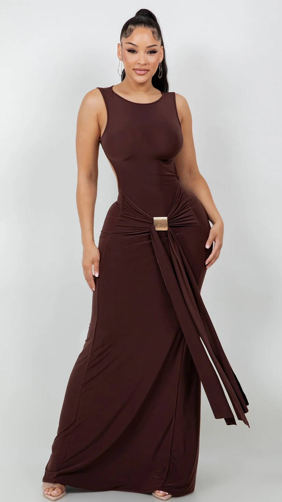 Front Tie Maxi Dress