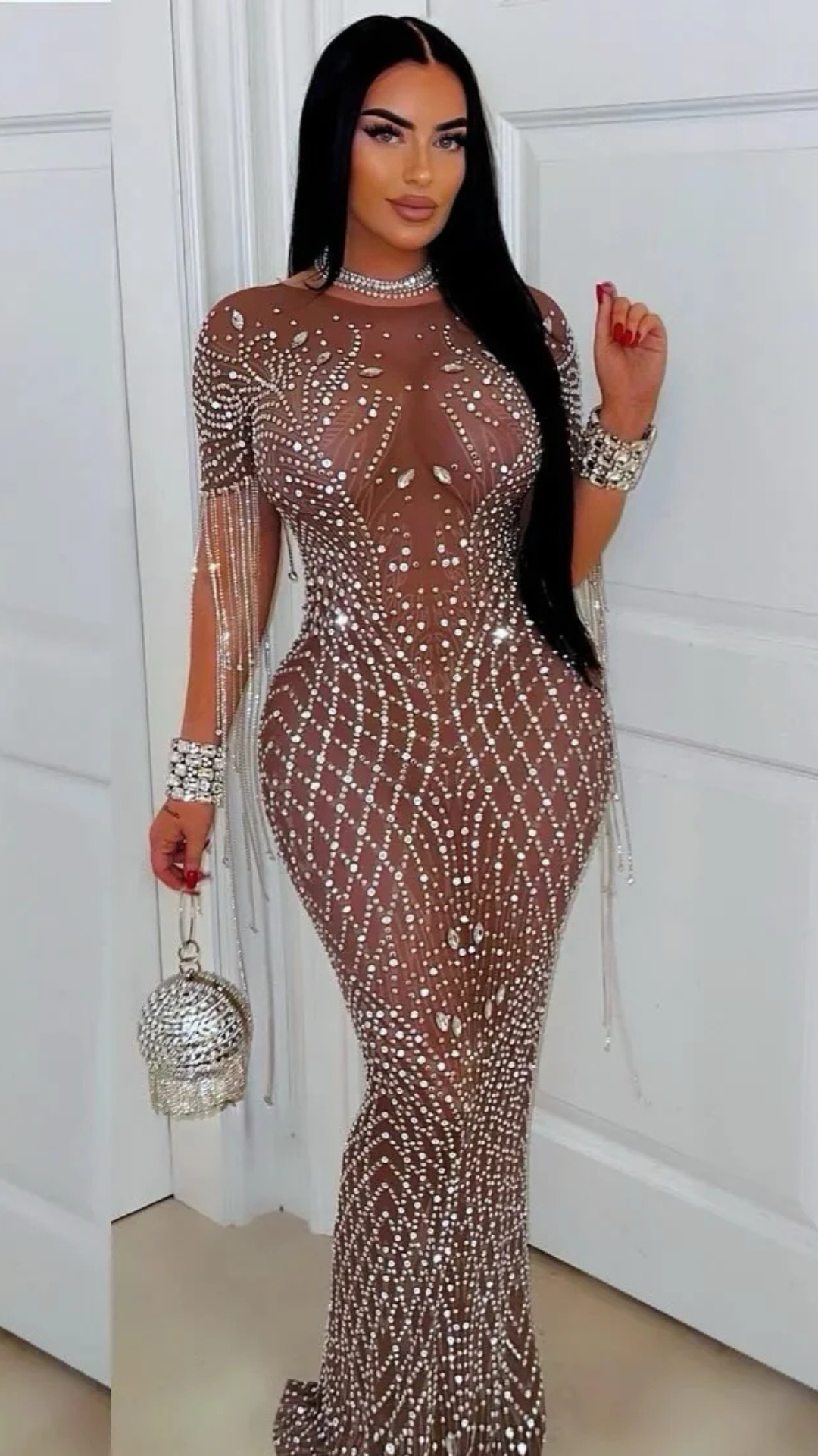 crystal dress (Brown/Silver)