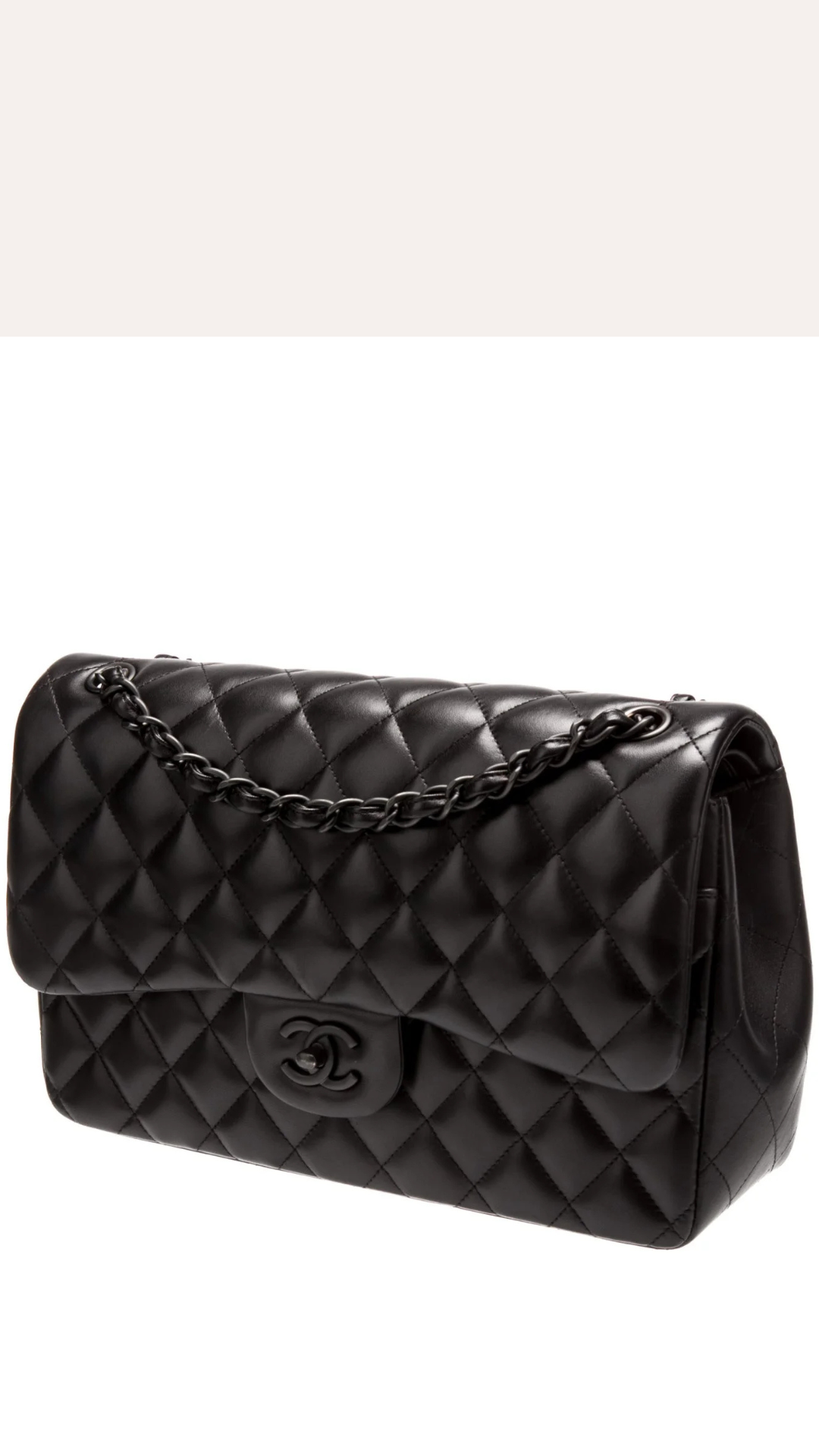 Black Double Flap Bag