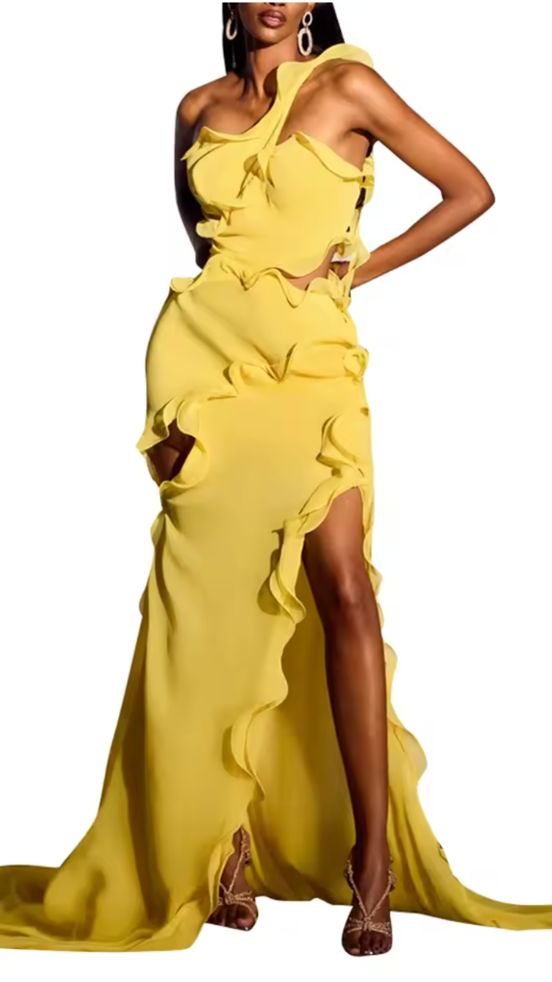 Backless High Waist Designer Dress