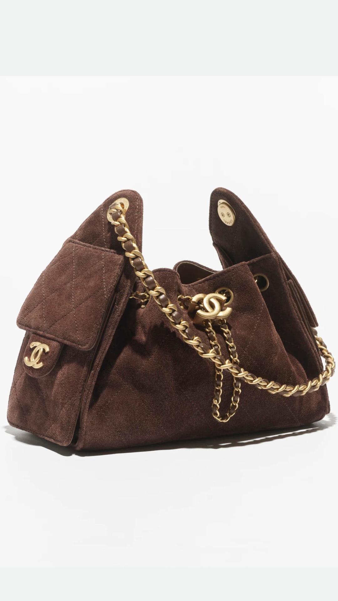 Suede Calfskin CC Bag