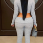 Rib Pants Set - Chic by Taj