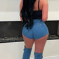 Taj denim shorts / boot covers (Blue) Chic by Taj