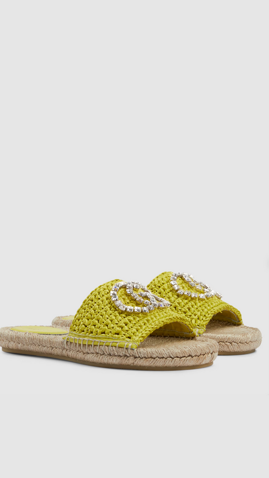 Taj viscose-effect raffia Slides Chic by Taj