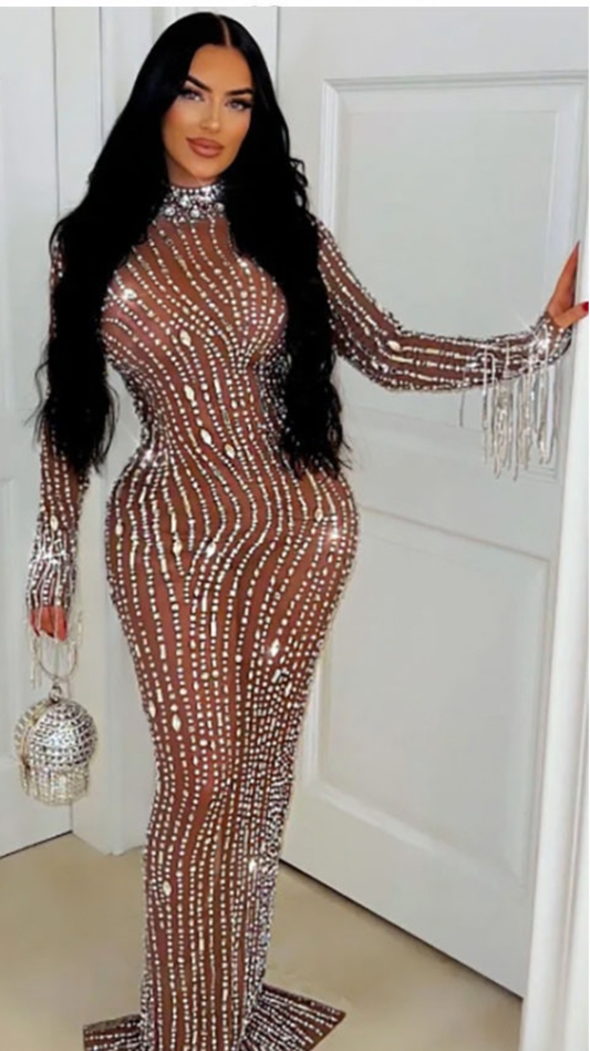 Crystal Dress (Brown/silver)