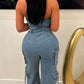 Harlem cargo denim jumpsuit - Chic by Taj