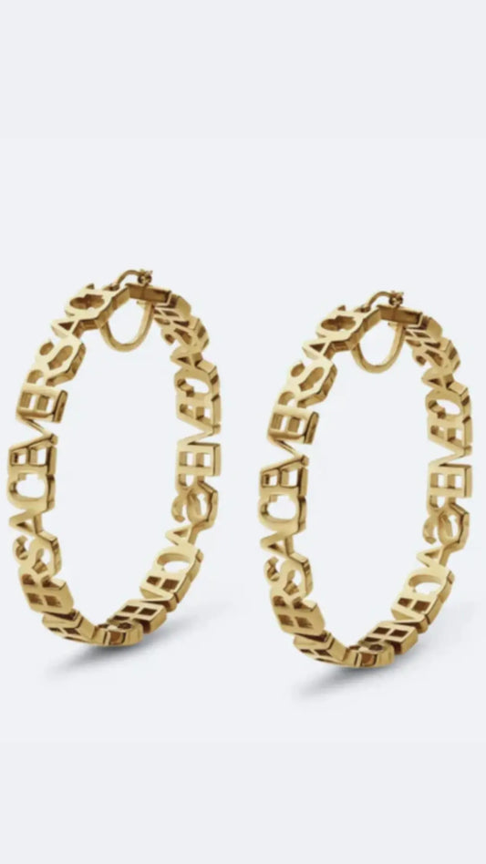 TAJ LOOP LION HEAD EARRINGS                          ( SHIP IN 2-3 DAYS ) EXPRESS SHIPPING AVAILABLE - Chic by Taj