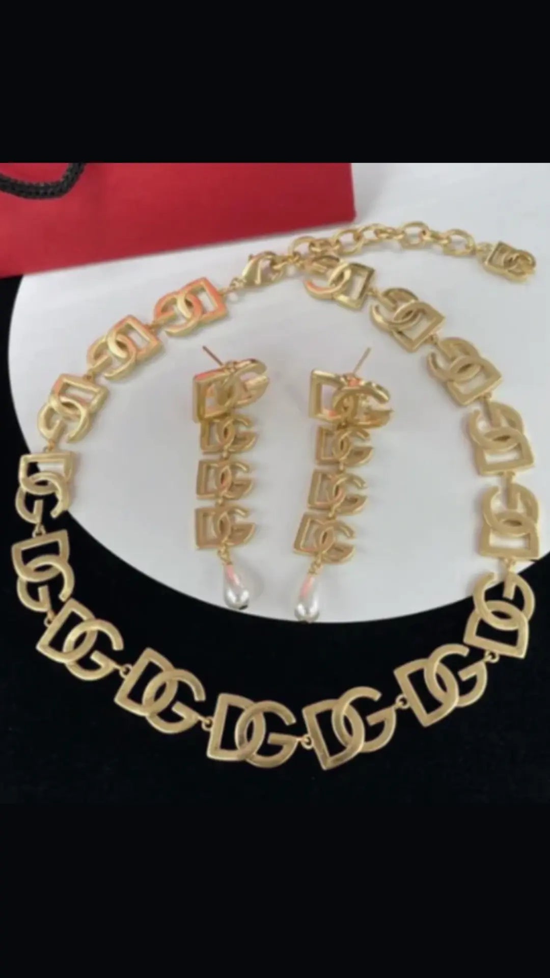 TAJ LOGOD NECKLACE SET.    ( ship next day ) - Chic by Taj