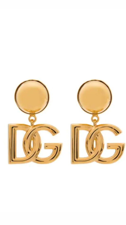 TAJ DG LOGO EARRING. ( SHIP NEXT DAY ) - Chic by Taj