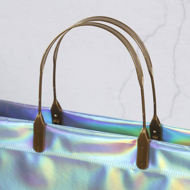 ByHome - 12pcs, 2 sizes Laser reflective sliver handle PVC gift Bag