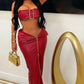 Taj  Belted Skirt Set - Chic by Taj