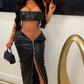 Taj  Belted Skirt Set - Chic by Taj