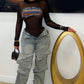 Couture Snap Jeans (Brown) - Chic by Taj