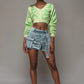 Color Block Crop Sweater Cardigan - Chic by Taj