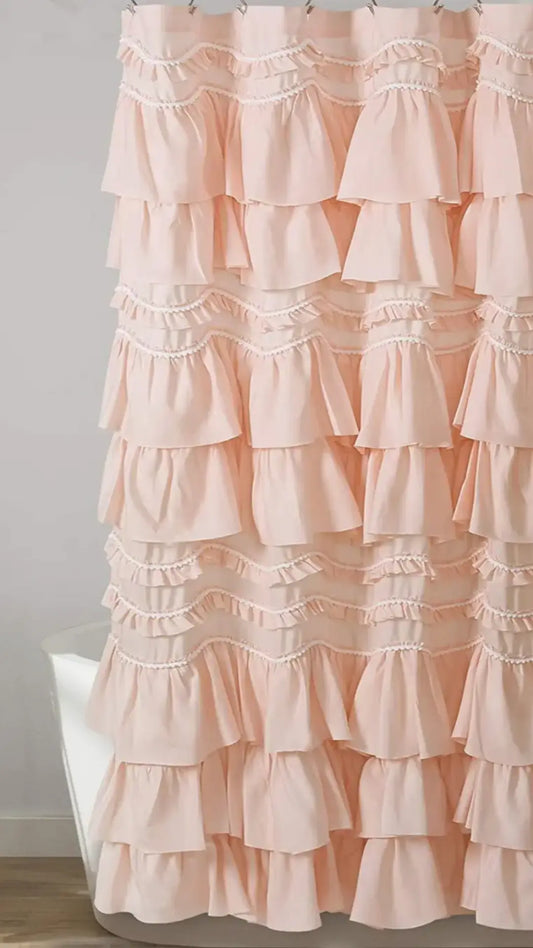 Blush Kimmy Shower Curtain, 72" X 72" - Chic by Taj