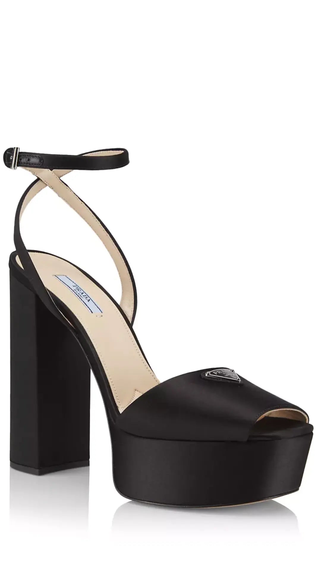 Logo Satin Platform Sandals - Chic by Taj