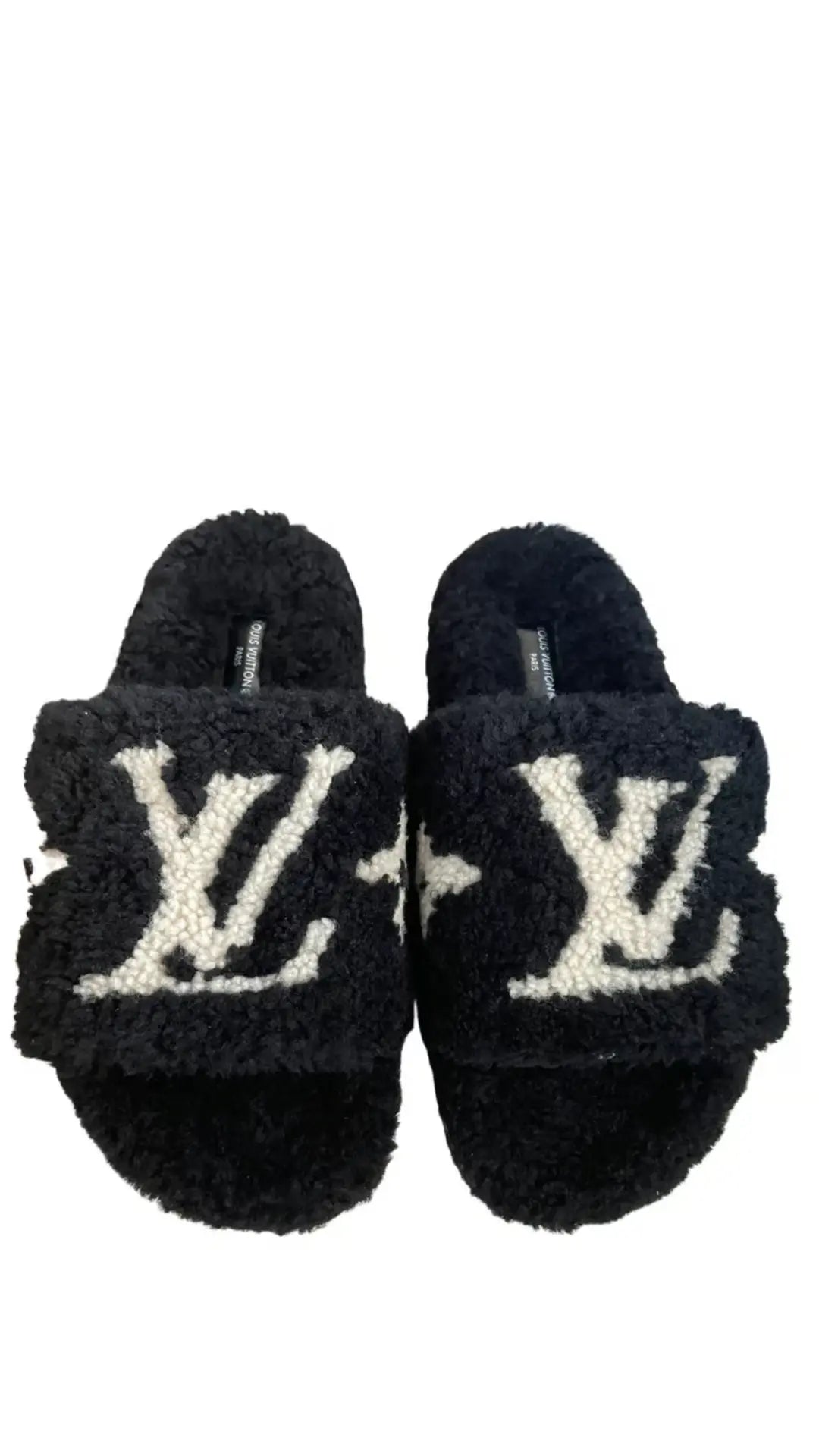 TAJ LOGO FURRY SLIPPERS - Chic by Taj